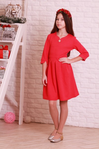 Платье 01201 красный