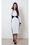 Платье Сабрина 11204 белый черный