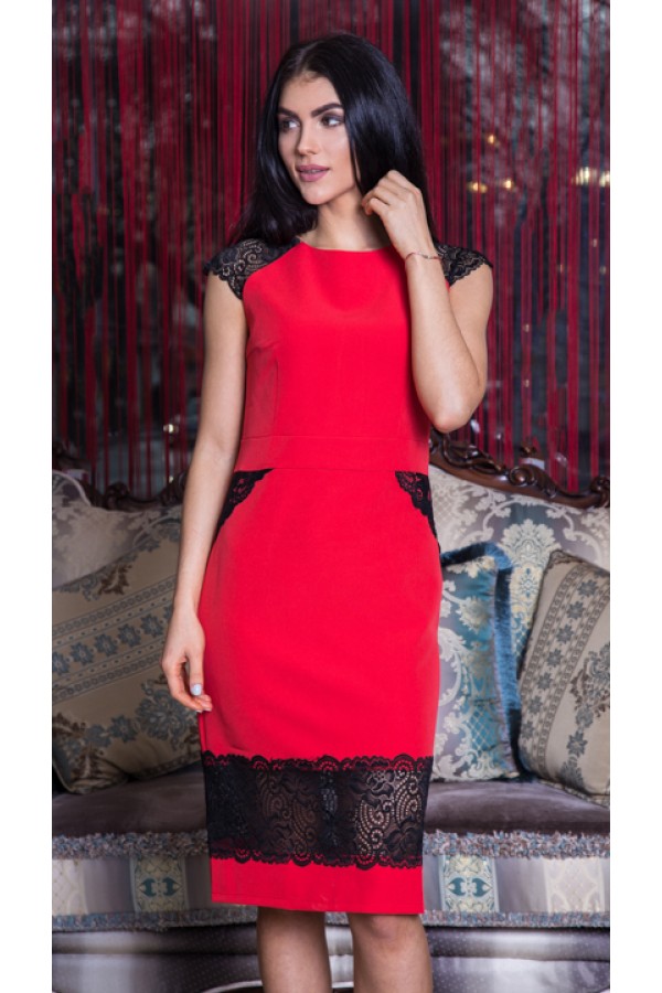 Платье  красное Элана SL2405-2 