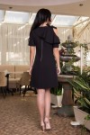 Платье черное Воланчик SL71007