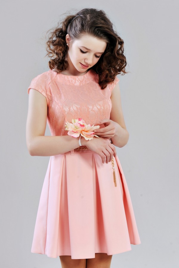Платье подростковое розовое  DV36601