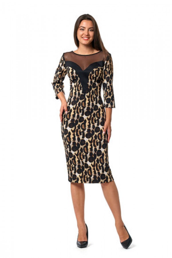 Молодежное платье Даниэла 0257-4 леопардового