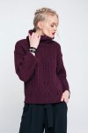 Красивый вязаный брусничный свитер SW444730000