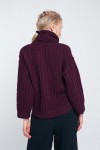 Красивый вязаный брусничный свитер SW444730000