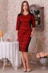 Платье Ажур 142 красный/чёрный