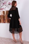 Стильне нарядне плаття з гіпюром YM30605 чорний