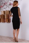 Стильне плаття з вишивкою YM31605 чорне