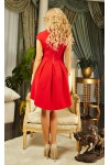 Красное платье Эмине AD15003 с перфорацией