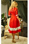 Осіннє червоне плаття Амелі AD18606