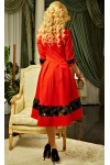 Осіннє червоне плаття Амелі AD18608