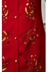 Красное платье с перфорацией 2018 Кирра AD19301