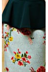 Смарагдове плаття Мілагрес AD21102 з квітами