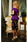 Фіолетове плаття Мілагрес AD21103 з квітами