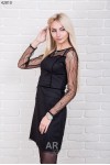 Черное платье 2018 AR4281002 с сеткой
