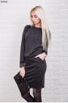 Темно-сіре трикотажне плаття 2018 AR8436003 з мереживом