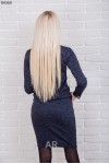 Синє трикотажне плаття 2018 AR8436005 з мереживом