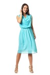 Шифоновое голубое платье Стефани EM16610