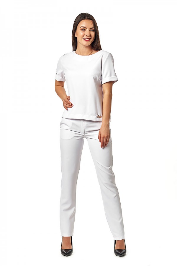 Жіночий білий костюм Маямі EM23901