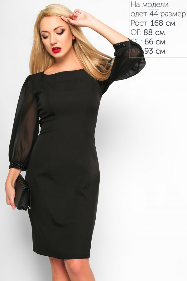 Чорне нарядне плаття LP316701 Белла