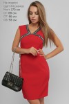Красное женское платье с болеро 2018 LP43701 Пэрис