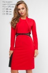 Червоне жіноче плаття з болеро 2018 LP43801 Лаура