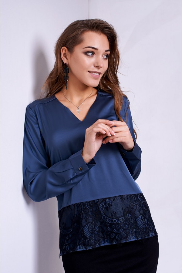 Блуза жіноча ST162001 Аврора синя