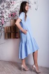 Голубое летнее платье 287 лен