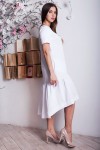 Белое летнее платье 287 лен