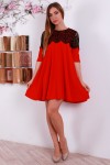 Новорічне червоне плаття YM30801 з гіпюром