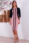 Праздничное розовое платья YM30902 с кружевом