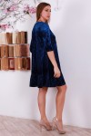 Красиве синє плаття YM31102 велюр