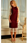 Елегантне бордове плаття Долорес AD21901 марсала