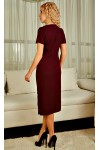 Жіноче плаття з перфорацією Джулія AD23002 колір марсала