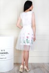 Нарядне біле плаття AL69302 з сіткою