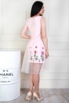 Нарядное розовое платье AL69304 с сеткой