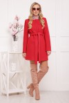 Модне червоне пальто П-337ш, колір 1008