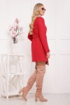Модне червоне пальто П-337ш, колір 1008