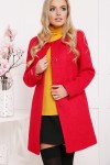 Модне червоне пальто П-337ш, колір 1201
