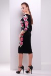 Чорне плаття Лоя-3Ф д/р GL622101 з квітковим принтом