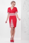 Красное платье Аурика-П д/р GL635401 в этно стиле