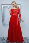 Платье Марианна д/р цвет красный GL642701 в пол