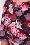 Аисты платье Русана-Б КД к/р бордовый GL647101 большого размера с цветами