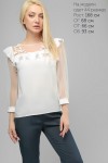 Изысканная белая блуза LP208203