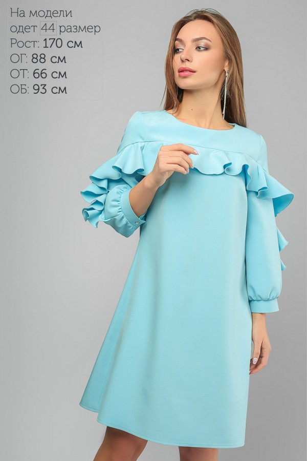 Голубое весеннее платье LP319402