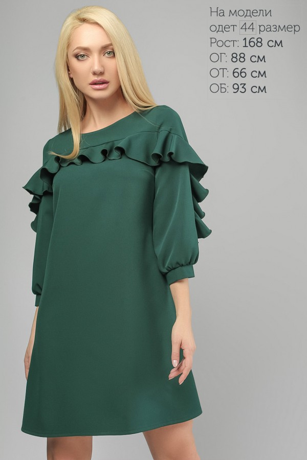 Зеленое весеннее платье LP319404
