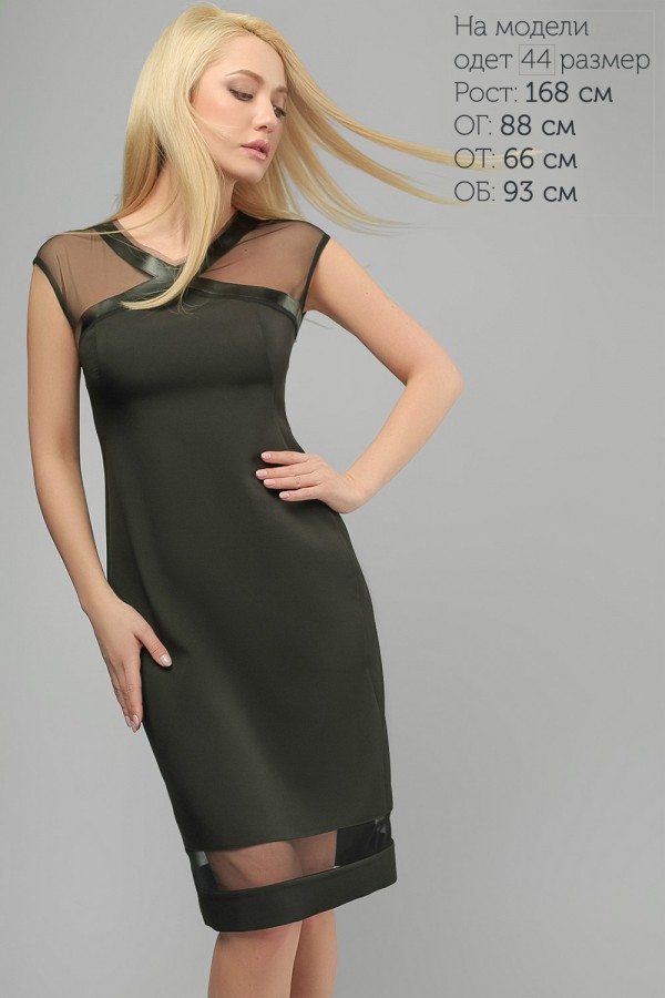 Чорне нарядне плаття LP335202 з сіткою