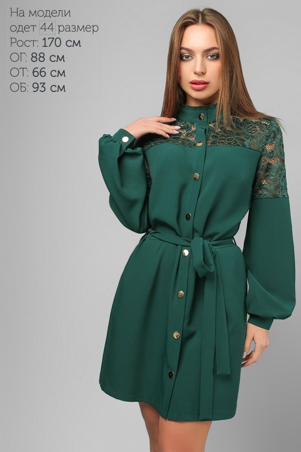 Зеленое платье LP325302 повседневное
