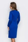 Нарядное синее платье 60536 трикотаж