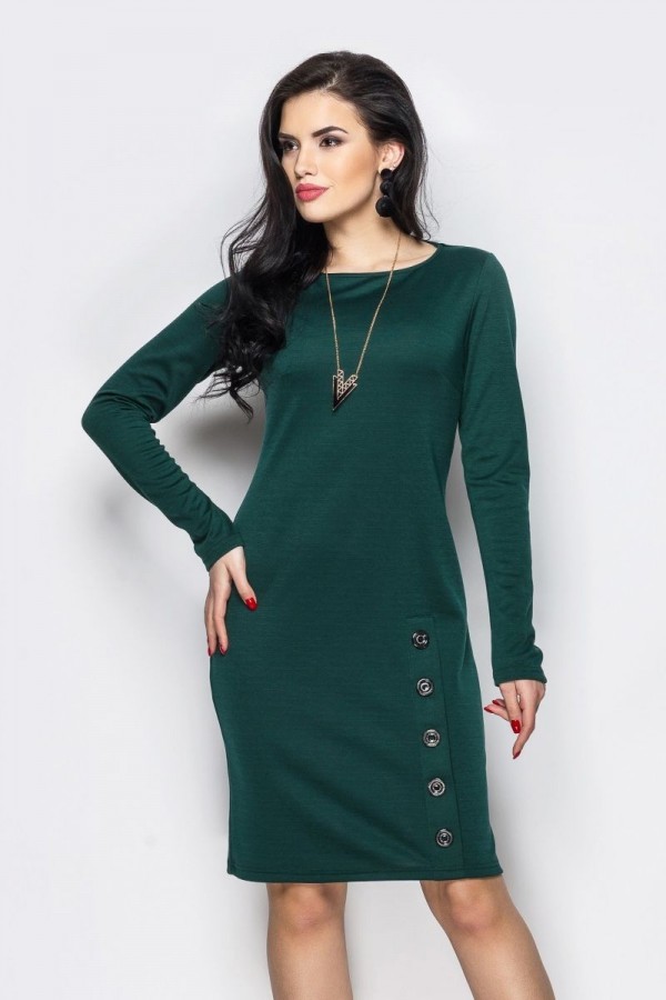 Нарядное зеленое платье 60536/3 трикотаж