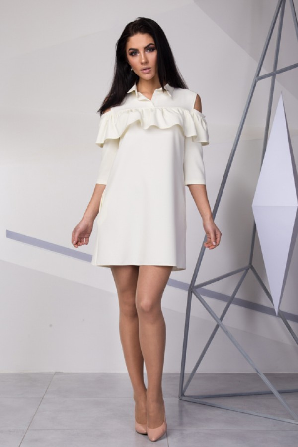 Вечірнє біле плаття SL712506 весна 2018